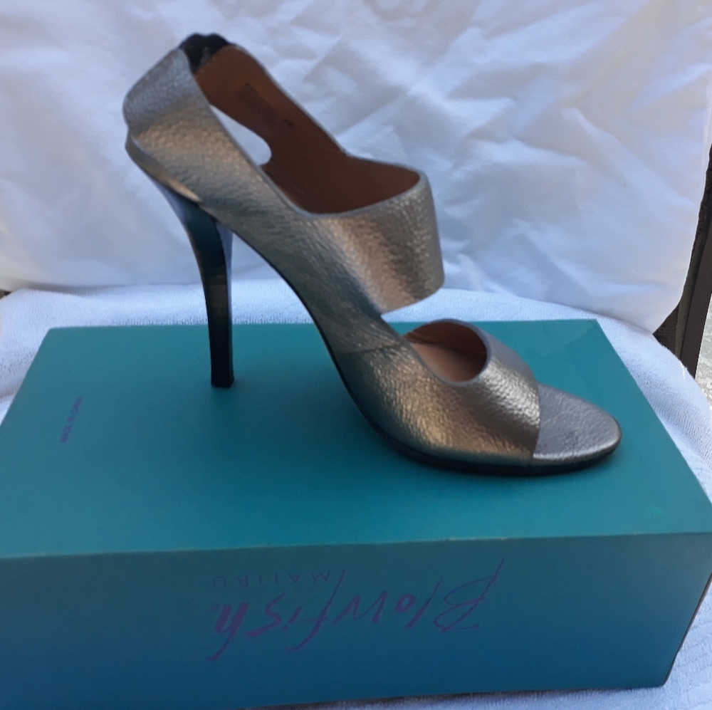 MICHAEL KORS grey/pewter high heel Sandals